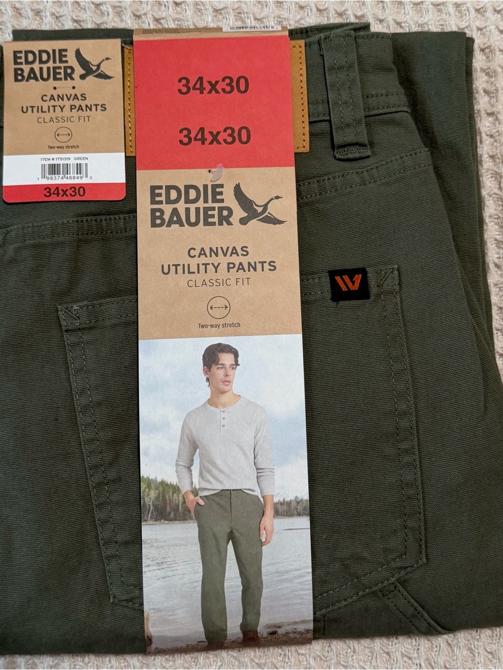 Eddie Bauer Men's Canvas Utility Pants - Olive
